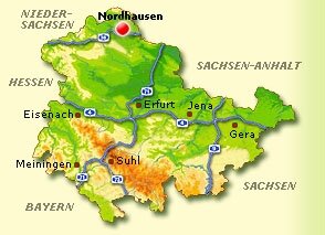 Lagekarte Nordhausen Lagekarte Nordhausen