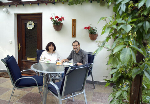 Terrasse am Ferienhaus