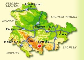 Lagekarte Lauscha