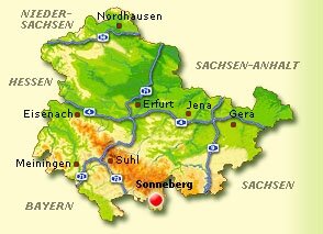 Lagekarte Sonneberg Lagekarte Sonneberg