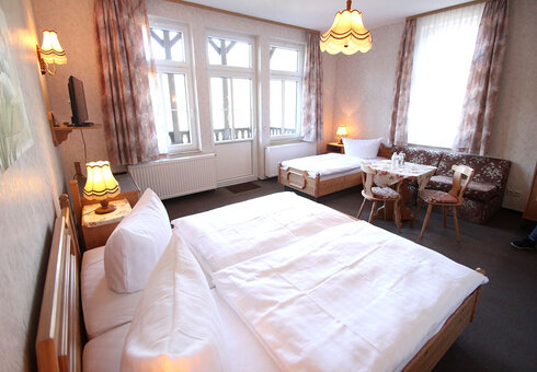 Blick in ein Gästezimmer