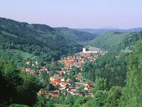 Blick auf den Ort Schönbrunn
