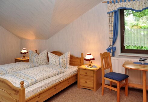 Blick in ein Gästezimmer