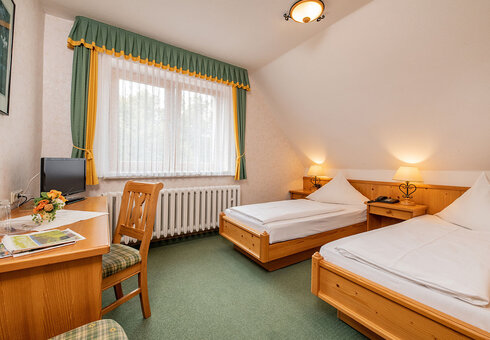 Blick in ein Gästezimmer