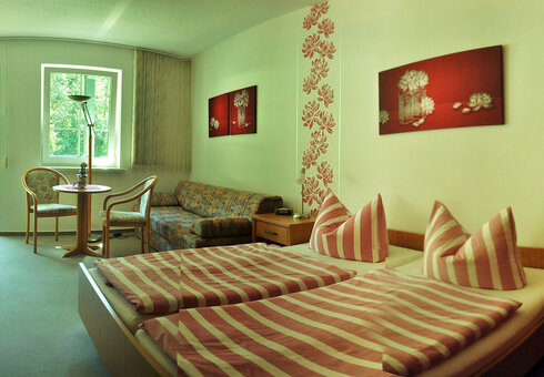 Blick in ein Gästezimmer