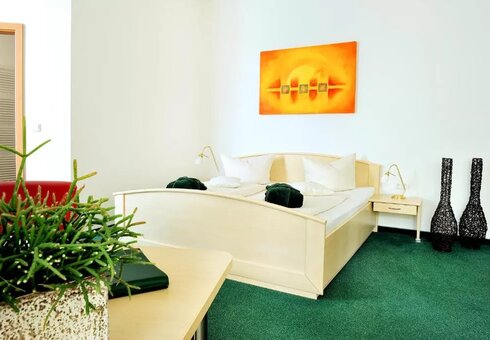 Blick in ein Gästezimmer