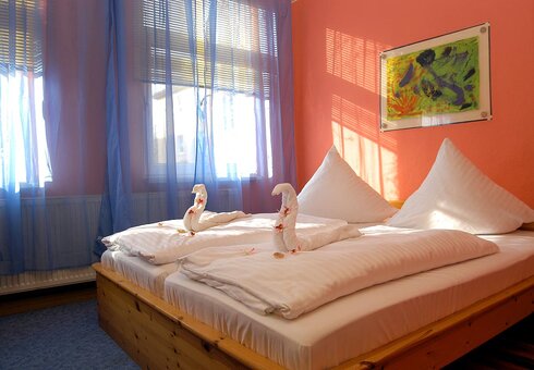 Blick in ein Gästezimmer