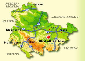 Lagekarte von Uhlstädt-Kirchhasel Lagekarte von Uhlstädt-Kirchhasel