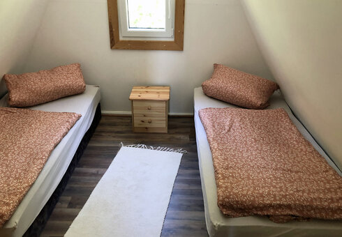 Blick in das Schlafzimmer