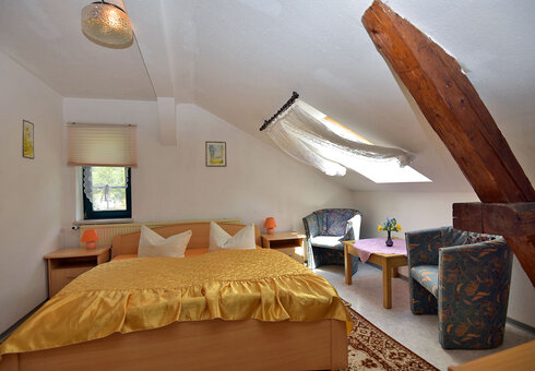 Blick in ein Doppelzimmer