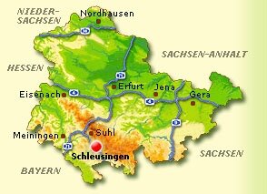 Lagekarte Schleusingen