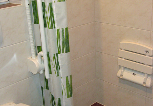 Blick in das Badezimmer