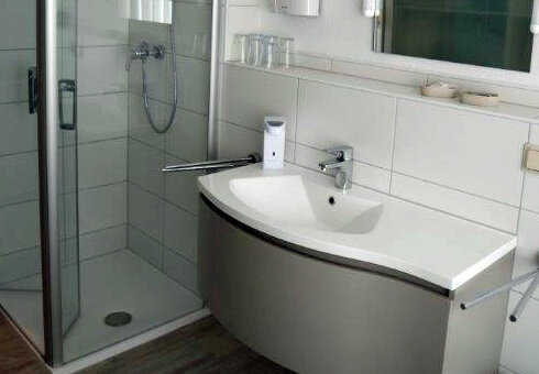 Blick in ein Gästebad