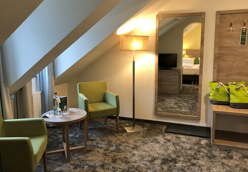 Blick in ein Gästezimmer