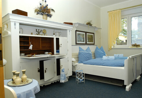 Blick in ein Gästezimmer