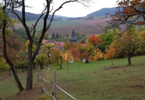 Blick auf das Dorf Thälendorf