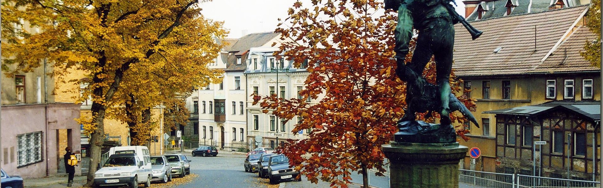 Der Gänsediebbrunnen in Pößneck