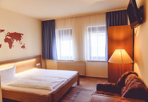 Blick in ein Gästezimmer