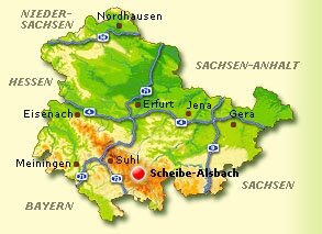 Lagekarte Scheibe-Alsbach