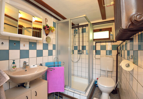 Blick in das Badezimmer