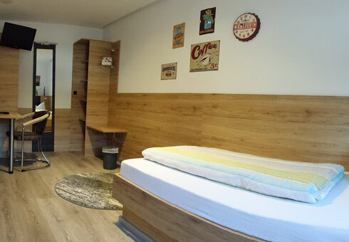 Blick in ein Gästezimmer