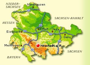 Lagekarte Neustadt am Rennsteig