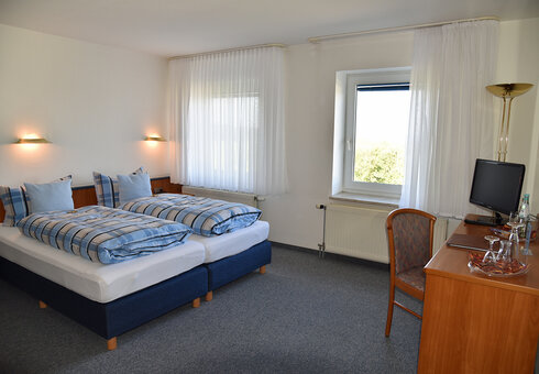 Blick in ein Doppelzimmer