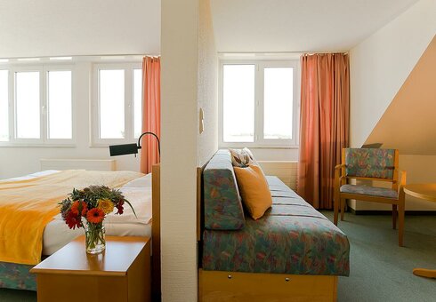 Blick in ein Gästezimmer