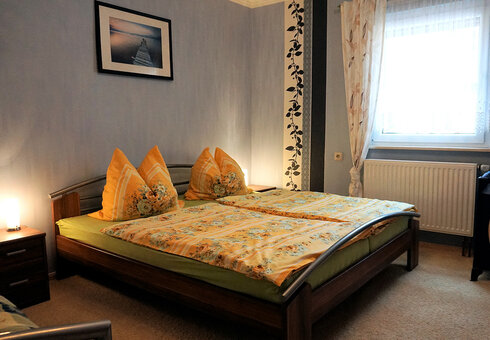 Blick in das Schlafzimmer