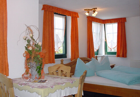 Blick in ein Gästezimmer