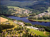 Blick auf den Ort Saaldorf