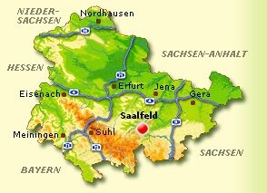 Lagekarte Saalfeld Lagekarte Saalfeld