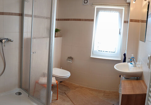 Blick in das Badezimmer