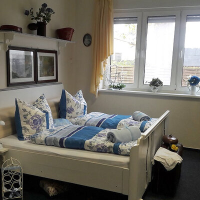 Blick in ein Gästezimmer