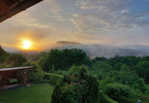 Sonnenaufgang über Schmalkalden
