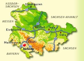 Lagekarte Jüchsen