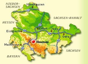 Lagekarte Ilmenau