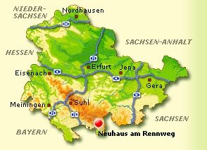 Lagekarte Neuhaus am Rennweg