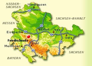 Lagekarte Friedrichroda