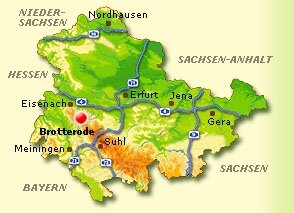 Lagekarte Brotterode