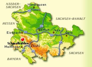 Lagekarte Schmalkalden Lagekarte Schmalkalden