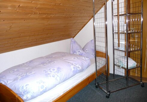 Blick in das Ferienhaus (Schlafzimmer)