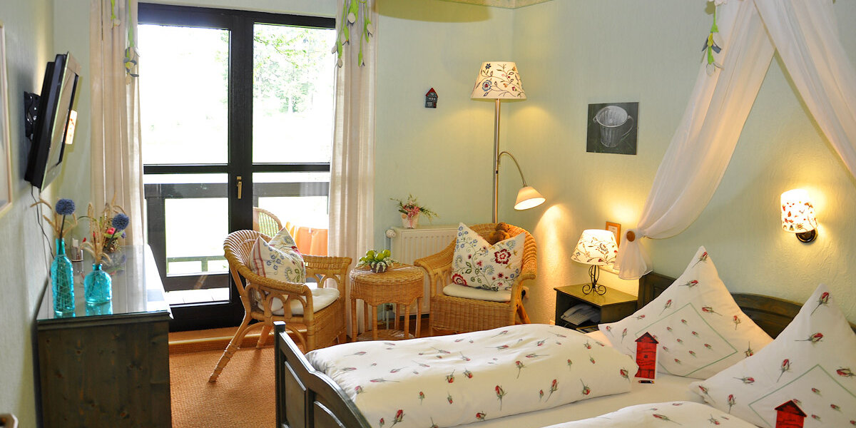 Blick in ein Gästezimmer